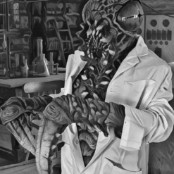 The Horror Dome Lab Experiment Poster -The Horror Dome Store EvolveBlackandWhiteHiRes clipped rev 1