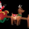 Morris Airblown Santa & Sleigh With Reindeer Large Inflatable Scene 1 Morris Airblown Santa & Sleigh With Reindeer Large Inflatable Scene -The Horror Dome Store airblown santa sleigh with reindeer large inflatable scene 15813491687472