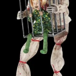Morris "Cagey The Clown With Child" Electric Animated Halloween Prop