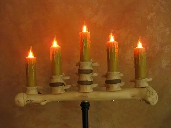 Skeletons And More "Candelabra Table Top Halloween Prop W/ 5 Flicker Candles" Haunted House Lighting 5 Skeletons And More "Candelabra Table Top Halloween Prop W/ 5 Flicker Candles" Haunted House Lighting - Image 3