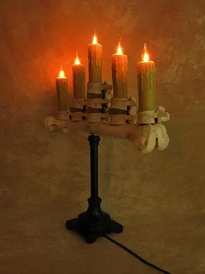 Skeletons And More "Candelabra Table Top Halloween Prop W/ 5 Flicker Candles" Haunted House Lighting 6 Skeletons And More "Candelabra Table Top Halloween Prop W/ 5 Flicker Candles" Haunted House Lighting - Image 4