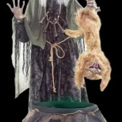 Morris "Cat-tastrophe Cauldron (No Fog)" Electric Animated Halloween Prop