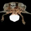 Skeletons And More "Ceiling Fan With Skeleton Arms, Skulls, And Light" Haunted House Lighting -The Horror Dome Store ceiling fan with skeleton arms skulls and light haunted house lighting 14370661826608