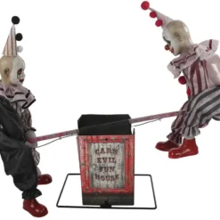 Morris Package Deals "Clowns" Electric Animated Halloween Props - Package Deal -The Horror Dome Store clowns electric animated halloween props package deal 2309713985569