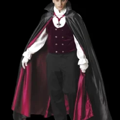 Morris "Gothic Vampire With Teeth" Costume (Adult Size)