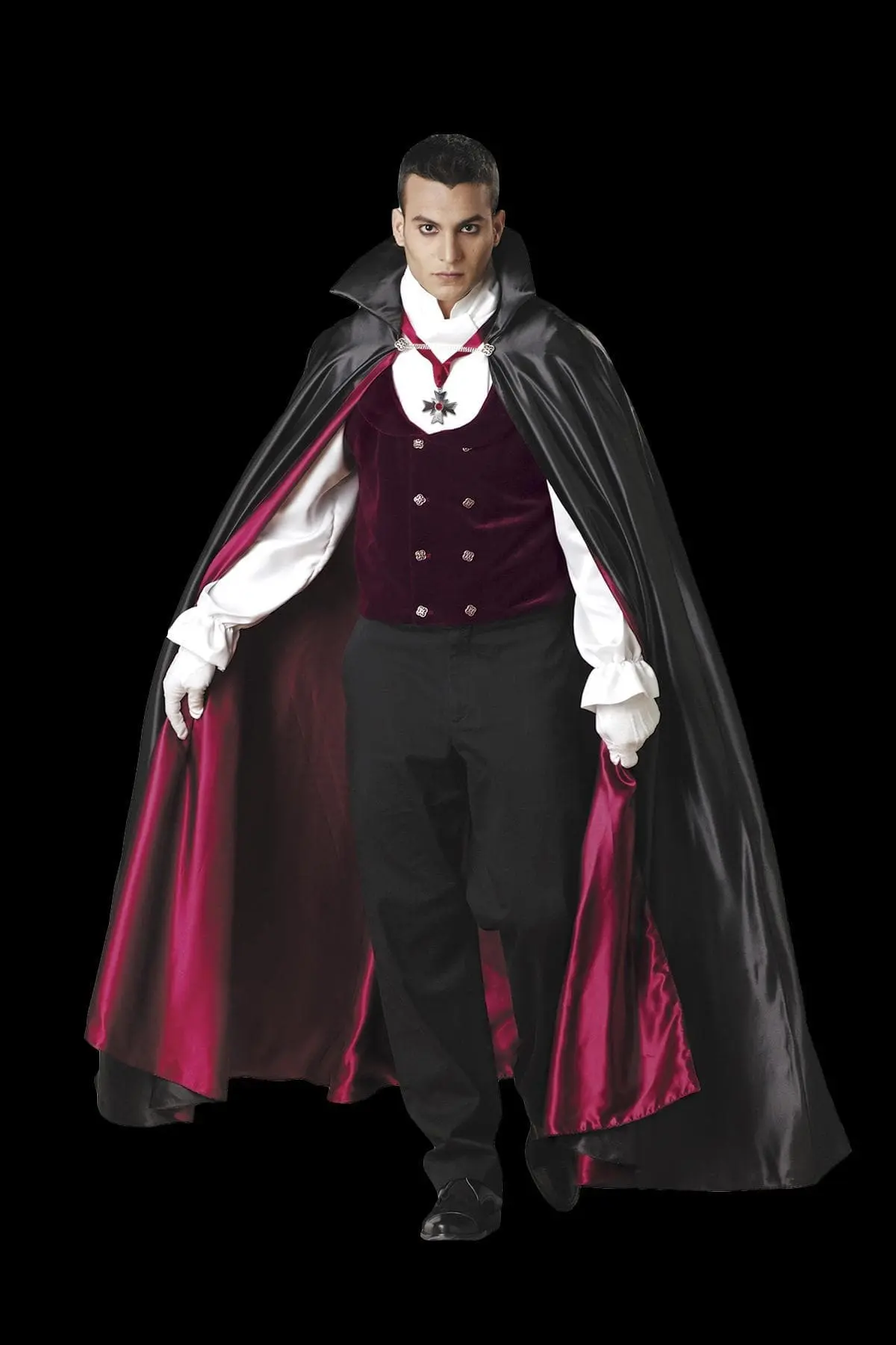 Morris "Gothic Vampire With Teeth" Costume (Adult Size) 3 Morris "Gothic Vampire With Teeth" Costume (Adult Size)