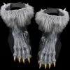 Morris "Grey Werewolf Feet Shoe Covers" Halloween Costume Accessory -The Horror Dome Store grey werewolf feet shoe covers halloween costume accessory 14160914776112