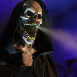 Distortions "Grim Death Reaper" Halloween Animatronic -The Horror Dome Store grim death halloween animatronic 31350030073904