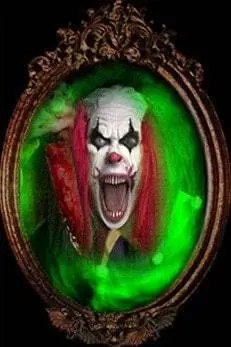Night Frights "Haunted Mirror - Killer Clown" Professional Animated Halloween Decoration