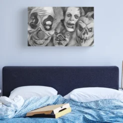 The Horror Dome Horror Faces Canvas Print -The Horror Dome Store horror faces canvas print 29934383628336