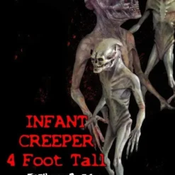 Midnight Studios "Infant Creeper" Professional Halloween Alien Prop - 4 Feet Tall