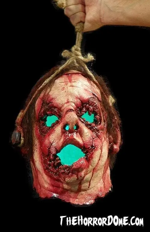 The Horror Dome "Jack The Lantern" Lighted Severed Head Halloween Prop 3 The Horror Dome "Jack The Lantern" Lighted Severed Head Halloween Prop