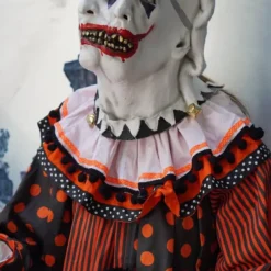 The Horror Dome "Movie Clown Suit In Orange" Costume -The Horror Dome Store movie clown suit in orange halloween costume 28888163254320