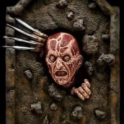 The Horror Dome "Nightmare On Elm Street - Freddy Tombstone" Hanging Halloween Decoration