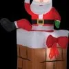 Morris "Santa Climbing" Animated Air-blown Inflatable Christmas Decoration -The Horror Dome Store santa climbing animated air blown inflatable christmas decoration 28746683940912