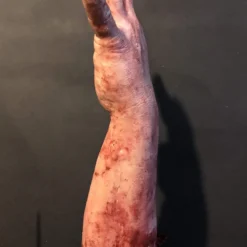 SpellBound FX And Art "Shark Bite Silicone Arm" Bloody Body Part Prop -The Horror Dome Store shark bite silicone arm bloody body part prop 11943703412784
