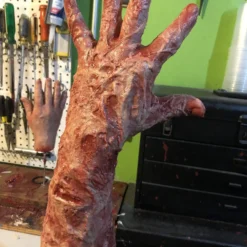 SpellBound FX And Art "Silicone Burned Male Arm" Body Part Halloween Prop -The Horror Dome Store silicone burned male arm body part halloween prop 28763855093808