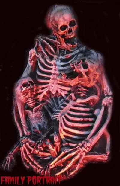 Midnight Studios "Skeleton Family Portrait" Halloween Prop 3 Midnight Studios "Skeleton Family Portrait" Halloween Prop