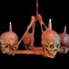 Buckeys Boneyard "Skull/Femur Bone Chandelier" Haunted House Lighting -The Horror Dome Store skull femur bone chandelier haunted house lighting 14320988586032