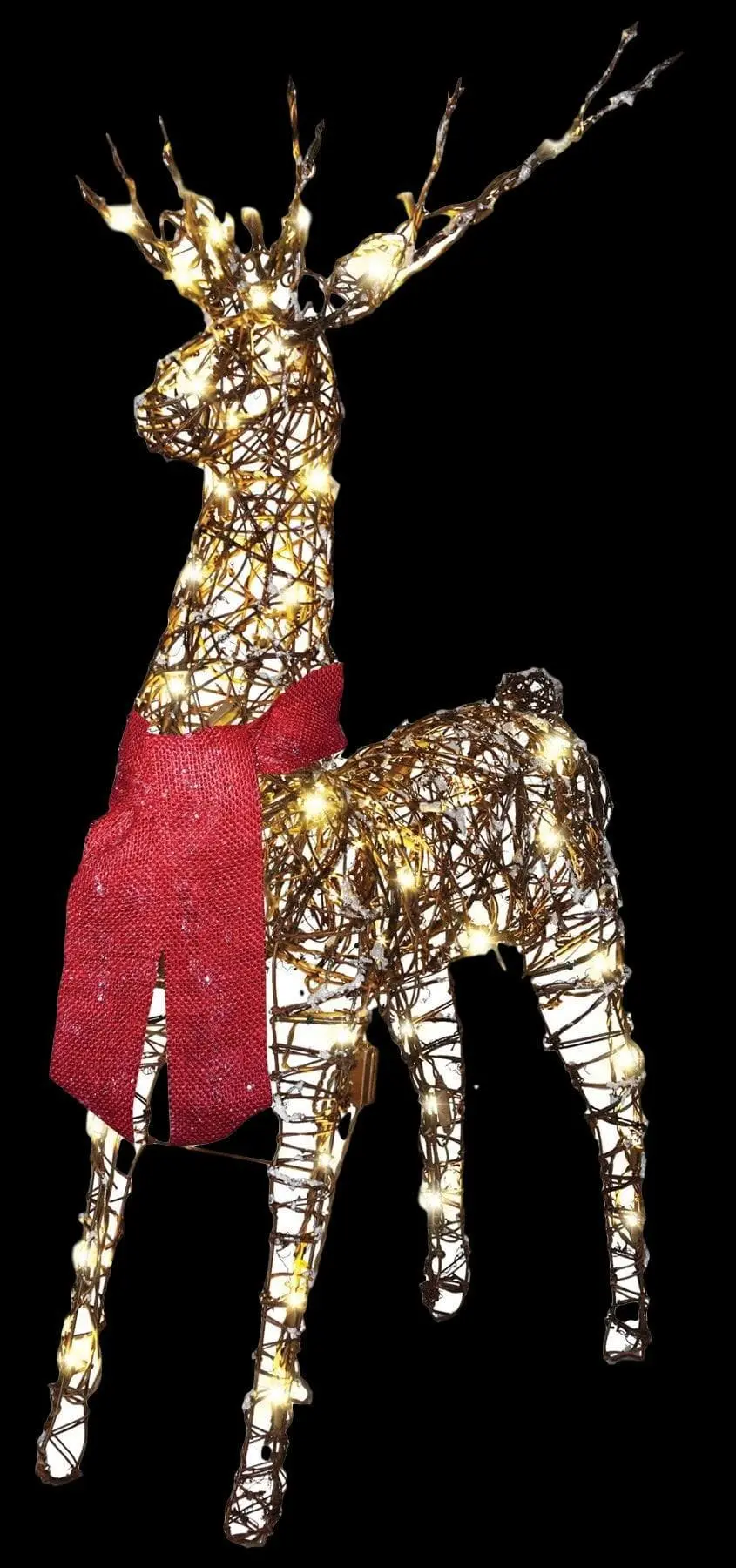 Morris "Starry Night Grapevine Deer" Light Up Christmas Decoration 3 Morris "Starry Night Grapevine Deer" Light Up Christmas Decoration
