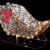 Morris "Starry Night Grapevine Sleigh" Light Up Christmas Decoration