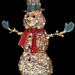 Morris "Starry Night Grapevine Snowman" Light Up Christmas Decoration