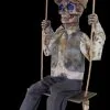 Morris "Swinging Skeletal Boy" Electric Animated Halloween Prop -The Horror Dome Store swinging skeletal boy electric animated halloween prop 28663675486256