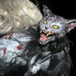 The Horror Dome "Zombie Cat" HD Studios Halloween Puppet Prop -The Horror Dome Store zombie cat hd studios halloween puppet prop 8720869761