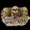 Morris "Zombie Wall Plaque - 3 Faced" Hanging Halloween Decoration -The Horror Dome Store zombie wall plaque 3 faced hanging halloween decoration 28731907833904
